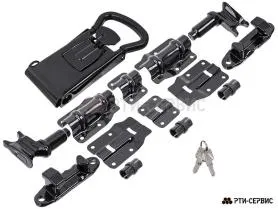 Запор штанговый Ø22 ручка Push NEW (чёрный) - фото 1