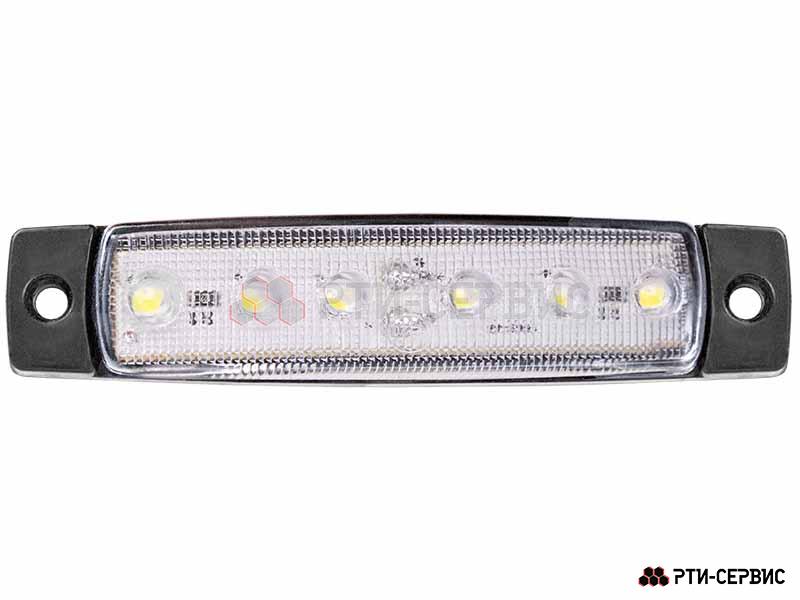 Фонарь габаритный 6-ти диодный LED (белый) 24V - фото 1