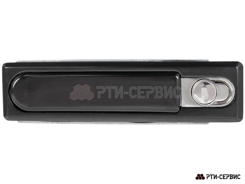 Замок с поворотной ручкой, с ключом 159х41 мм, чёрный - фото 2