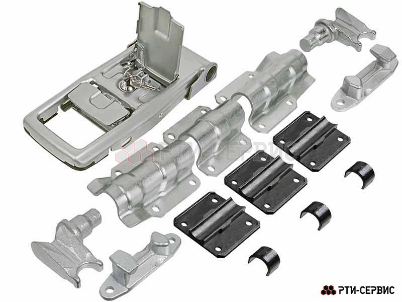 Запор штанговый Ø27 Zn ручка Push 3 с ключом - фото 1