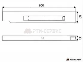 Замок борта алюминиевый 600 мм (левый) (ручка нержавейка) - фото 4