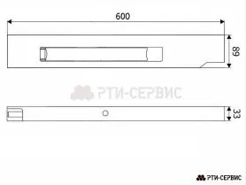 Замок борта алюминиевый 600 мм (правый) (ручка нержавейка) - фото 3