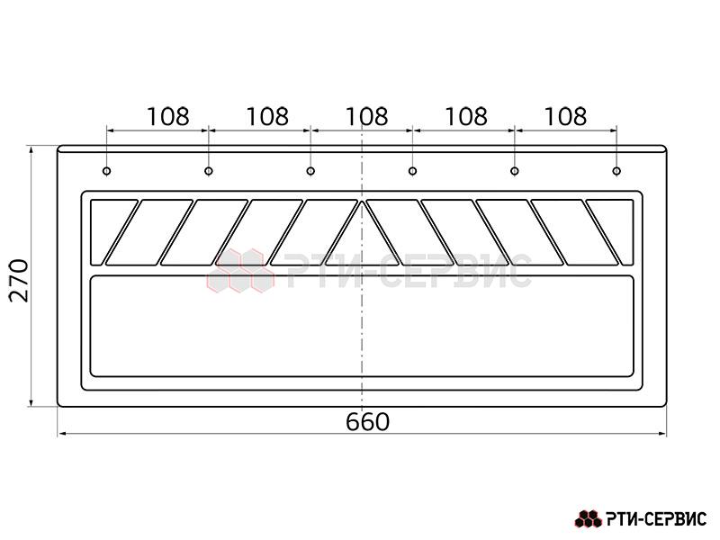Брызговик 660х270 мм Hyundai - фото 1