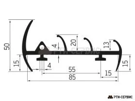 Профиль уплотнительный (85), ТЭП