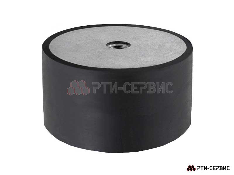 Резинометаллический буфер (аналог K0569.07505055 KIPP) D-75, H-50 с 2х стор. внутренней резьбой M12 - фото 1