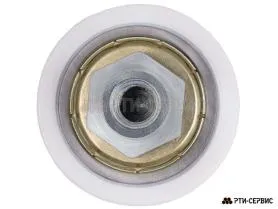 Ролик каретки сдвижной крыши 30х9,5х18,5 мм с винтом белый пластик - фото 4