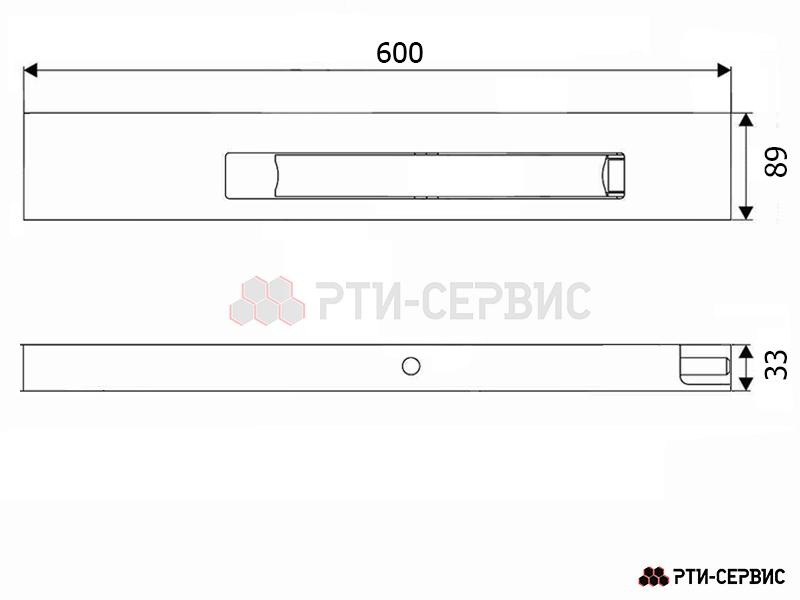 Замок борта алюминиевый 600 мм (левый) - фото 3