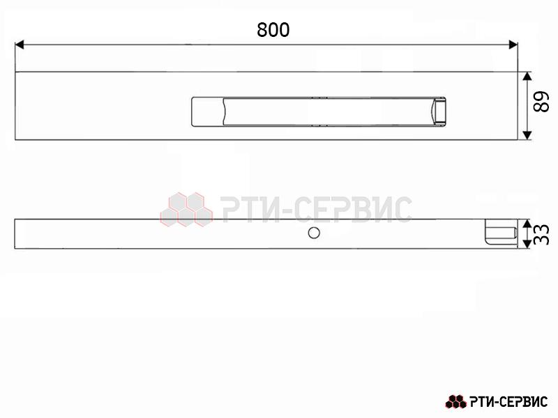 Замок борта алюминиевый 800 мм (левый) - фото 4