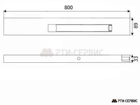 Замок борта алюминиевый 800 мм (левый) - фото 4
